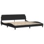 Estructura cama sin colchón terciopelo negro 200x200 cm