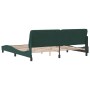 Estructura cama sin colchón terciopelo verde oscuro 200x200 cm