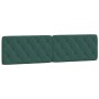 Estructura cama sin colchón terciopelo verde oscuro 200x200 cm