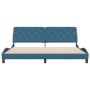 Estructura de cama sin colchón terciopelo azul 200x200 cm