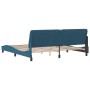 Estructura de cama sin colchón terciopelo azul 200x200 cm