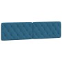 Estructura de cama sin colchón terciopelo azul 200x200 cm