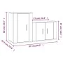 TV-Möbelset 2-teilig, braunes Eichensperrholz von vidaXL, TV-Möbel - Ref: Foro24-3188397, Preis: 80,89 €, Rabatt: %