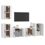TV-Möbelset 5-teilig aus glänzend weißem Sperrholz von vidaXL, TV-Möbel - Ref: Foro24-3188568, Preis: 196,02 €, Rabatt: %