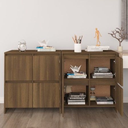 Sideboards 2 Stk. Eichenholzwerkstoff braun 70x41x75 cm von vidaXL, Sideboards - Ref: Foro24-3098096, Preis: 140,29 €, Rabatt: %