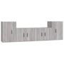 TV-Möbelset 4-teilig Sonoma graues Sperrholz von vidaXL, TV-Möbel - Ref: Foro24-3188548, Preis: 158,85 €, Rabatt: %