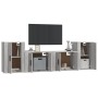 TV-Möbelset 4-teilig Sonoma graues Sperrholz von vidaXL, TV-Möbel - Ref: Foro24-3188548, Preis: 158,85 €, Rabatt: %
