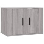 TV-Möbelset 4-teilig Sonoma graues Sperrholz von vidaXL, TV-Möbel - Ref: Foro24-3188548, Preis: 158,85 €, Rabatt: %