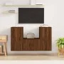 3-teiliges TV-Möbelset Sperrholz Eiche braun von vidaXL, TV-Möbel - Ref: Foro24-3188525, Preis: 138,97 €, Rabatt: %
