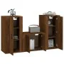 3-teiliges TV-Möbelset Sperrholz Eiche braun von vidaXL, TV-Möbel - Ref: Foro24-3188525, Preis: 138,97 €, Rabatt: %