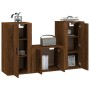 Set de muebles para TV 3 pzas madera contrachapada roble marrón de vidaXL, Muebles TV - Ref: Foro24-3188525, Precio: 142,50 €...