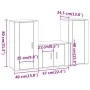 3-teiliges TV-Möbelset Sperrholz Eiche braun von vidaXL, TV-Möbel - Ref: Foro24-3188525, Preis: 138,97 €, Rabatt: %