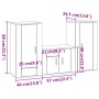 Set de muebles para TV 3 pzas madera contrachapada roble marrón de vidaXL, Muebles TV - Ref: Foro24-3188525, Precio: 142,50 €...