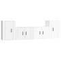 4-teiliges TV-Möbelset Sperrholz glänzend weiß von vidaXL, TV-Möbel - Ref: Foro24-3188544, Preis: 156,73 €, Rabatt: %