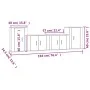 Set de muebles de TV 4 pzas madera contrachapada blanco brillo de vidaXL, Muebles TV - Ref: Foro24-3188544, Precio: 154,88 €,...