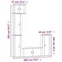 TV furniture set 5 pieces glossy white plywood by vidaXL, TV Furniture - Ref: Foro24-3188800, Price: 290,35 €, Discount: %