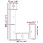 TV-Möbelset 5-teilig aus glänzend weißem Sperrholz von vidaXL, TV-Möbel - Ref: Foro24-3188800, Preis: 294,50 €, Rabatt: %