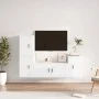 4-piece TV furniture set, glossy white plywood by vidaXL, TV Furniture - Ref: Foro24-3188600, Price: 193,32 €, Discount: %