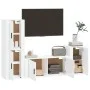 4-teiliges TV-Möbelset Sperrholz glänzend weiß von vidaXL, TV-Möbel - Ref: Foro24-3188600, Preis: 190,88 €, Rabatt: %