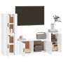 4-teiliges TV-Möbelset Sperrholz glänzend weiß von vidaXL, TV-Möbel - Ref: Foro24-3188600, Preis: 193,64 €, Rabatt: %