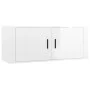 4-teiliges TV-Möbelset Sperrholz glänzend weiß von vidaXL, TV-Möbel - Ref: Foro24-3188600, Preis: 190,88 €, Rabatt: %