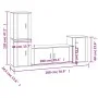 4-teiliges TV-Möbelset Sperrholz glänzend weiß von vidaXL, TV-Möbel - Ref: Foro24-3188600, Preis: 190,88 €, Rabatt: %