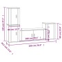 4-teiliges TV-Möbelset Sperrholz glänzend weiß von vidaXL, TV-Möbel - Ref: Foro24-3188600, Preis: 193,64 €, Rabatt: %
