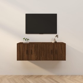 Wand-TV-Schränke 2 Stück braune Eiche 57x34,5x40 cm von vidaXL, TV-Möbel - Ref: Foro24-3188341, Preis: 80,26 €, Rabatt: %