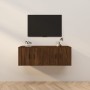 Wand-TV-Schränke 2 Stück braune Eiche 57x34,5x40 cm von vidaXL, TV-Möbel - Ref: Foro24-3188341, Preis: 80,26 €, Rabatt: %