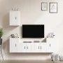 5-piece white plywood TV furniture set by vidaXL, TV Furniture - Ref: Foro24-3188566, Price: 177,94 €, Discount: %