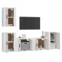 5-piece white plywood TV furniture set by vidaXL, TV Furniture - Ref: Foro24-3188566, Price: 177,94 €, Discount: %