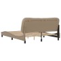 Estructura cama sin colchón cuero sintético capuchino 160x200cm