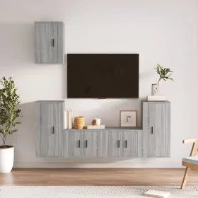 Set de muebles para TV 5 pzas madera contrachapada gris Sonoma de vidaXL, Muebles TV - Ref: Foro24-3188580, Precio: 220,90 €,...