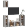 TV-Möbelset 5-teilig Sonoma graues Sperrholz von vidaXL, TV-Möbel - Ref: Foro24-3188580, Preis: 223,63 €, Rabatt: %