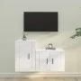 Set de muebles de TV 2 piezas madera contrachapada blanco de vidaXL, Muebles TV - Ref: Foro24-3188446, Precio: 75,87 €, Descu...