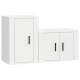 2-teiliges TV-Möbelset aus weißem Sperrholz von vidaXL, TV-Möbel - Ref: Foro24-3188446, Preis: 76,82 €, Rabatt: %