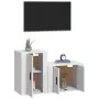 2-teiliges TV-Möbelset aus weißem Sperrholz von vidaXL, TV-Möbel - Ref: Foro24-3188446, Preis: 75,87 €, Rabatt: %