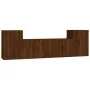 TV-Möbelset 4-teilig aus eichenbraunem Sperrholz von vidaXL, TV-Möbel - Ref: Foro24-3188549, Preis: 149,74 €, Rabatt: %