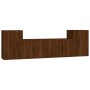 TV-Möbelset 4-teilig aus eichenbraunem Sperrholz von vidaXL, TV-Möbel - Ref: Foro24-3188549, Preis: 151,56 €, Rabatt: %