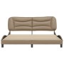 Estructura cama sin colchón cuero sintético capuchino 180x200cm