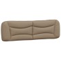 Estructura cama sin colchón cuero sintético capuchino 180x200cm