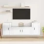 3 Stk. TV-Möbelset Sperrholz glänzend weiß von vidaXL, TV-Möbel - Ref: Foro24-3188512, Preis: 149,39 €, Rabatt: %