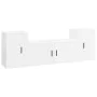 3 Stk. TV-Möbelset Sperrholz glänzend weiß von vidaXL, TV-Möbel - Ref: Foro24-3188512, Preis: 149,39 €, Rabatt: %