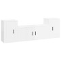 3 Stk. TV-Möbelset Sperrholz glänzend weiß von vidaXL, TV-Möbel - Ref: Foro24-3188512, Preis: 151,32 €, Rabatt: %