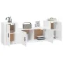 3 Stk. TV-Möbelset Sperrholz glänzend weiß von vidaXL, TV-Möbel - Ref: Foro24-3188512, Preis: 149,39 €, Rabatt: %