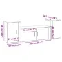 3 Stk. TV-Möbelset Sperrholz glänzend weiß von vidaXL, TV-Möbel - Ref: Foro24-3188512, Preis: 149,39 €, Rabatt: %
