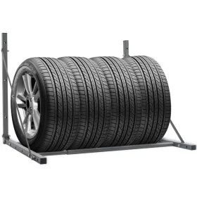 Soporte para neumáticos acero plateado de vidaXL, Almacenamiento y carga de vehículos - Ref: Foro24-210353, Precio: 59,36 €, ...