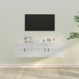 TV-Möbelset 2-teilig aus glänzend weißem Sperrholz von vidaXL, TV-Möbel - Ref: Foro24-3188424, Preis: 103,07 €, Rabatt: %