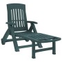 Folding lounger with green PP wheels by vidaXL, Loungers - Ref: Foro24-364697, Price: 144,29 €, Discount: %