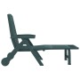 Folding lounger with green PP wheels by vidaXL, Loungers - Ref: Foro24-364697, Price: 144,29 €, Discount: %
